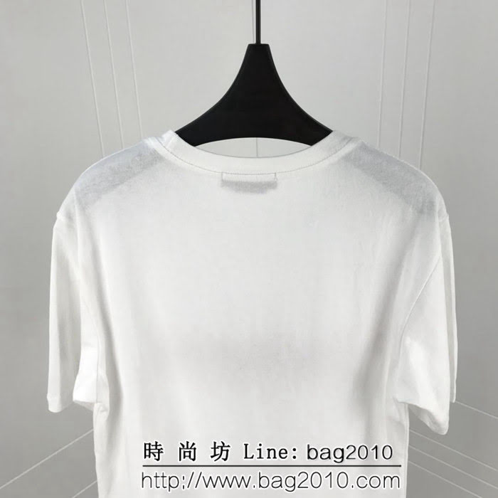BURBERRY巴寶莉 19ss新款 Bbr字母刺繡 純棉汗布短袖 男女同款 ydi1448